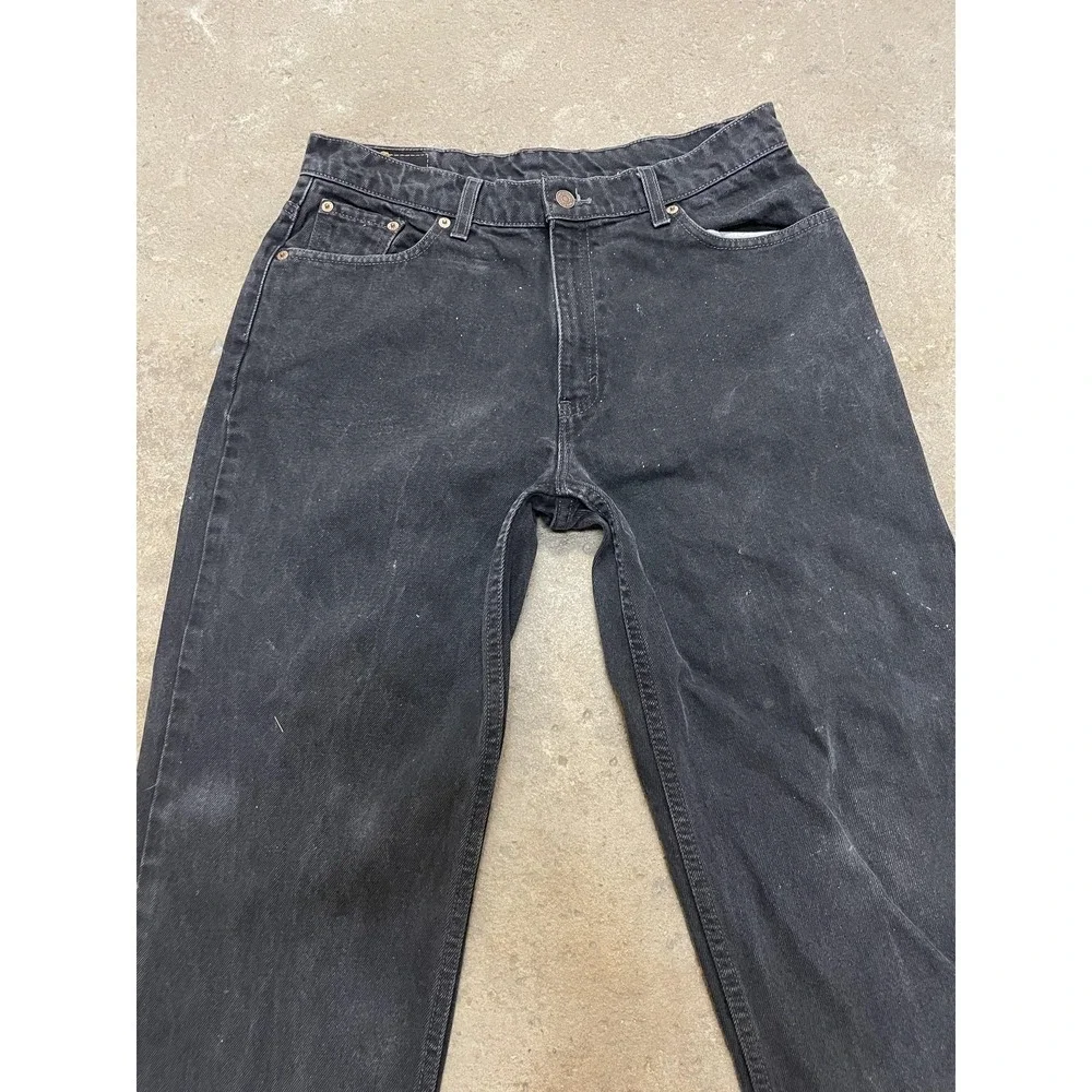 Levis 512 Jeans Womens 14 Petite Black Charcoal Wash Slim Fit Straight Leg Denim
